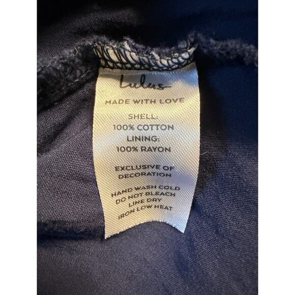 Lulu’s Adoring Days Navy Eyelet Dress Women’s L - Picture 11 of 12